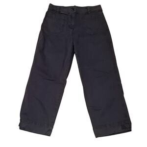 ME+EM Womens Utility Cropped Chino Trousers Pants •38/ US 6• Patch Pocket Navy